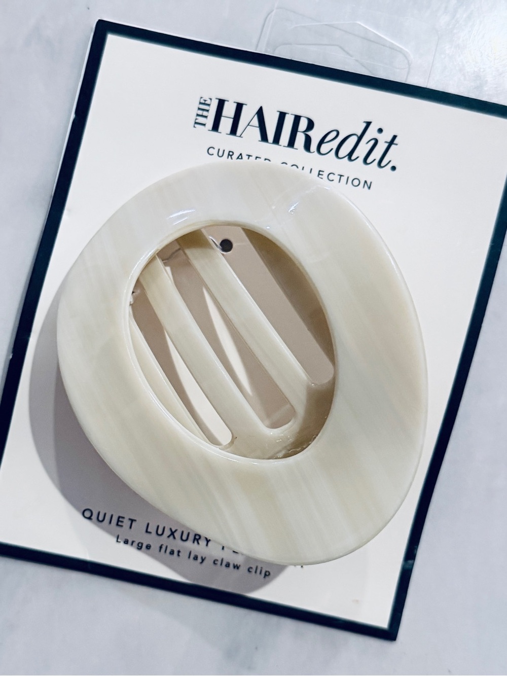 The HAIRedit Quiet Luxury Flat Clip Large Flat Lay Claw Clip